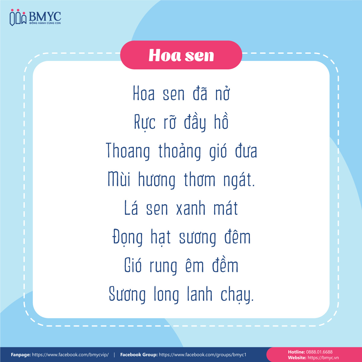 Bài tập đọc cho học sinh lớp 1 - Hoa sen