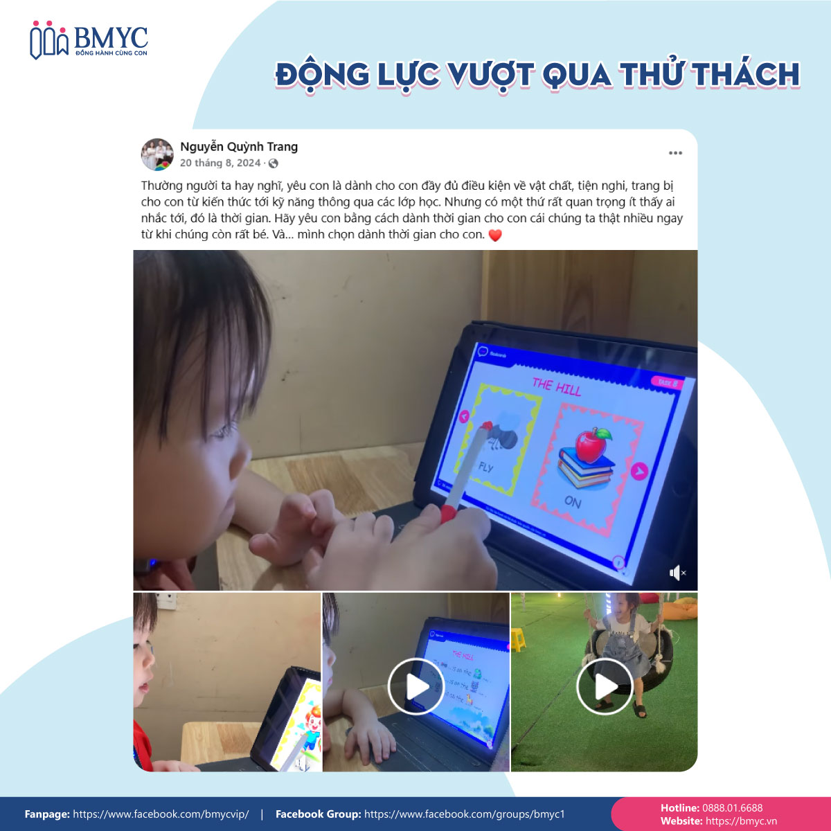 Động lực giúp chị Trang vượt qua thử thách cùng con yêu