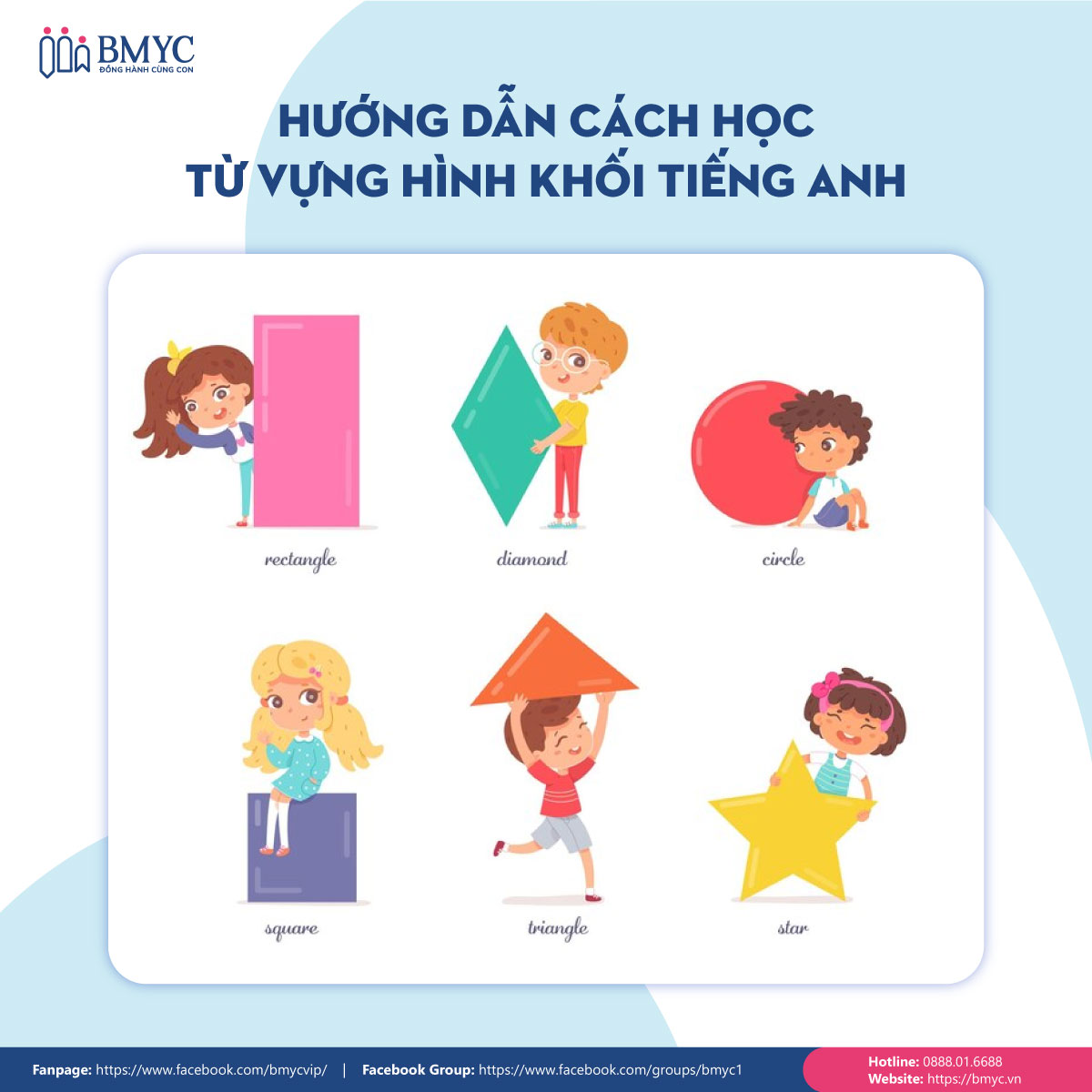 Hướng dẫn cách học từ vựng hình khối tiếng Anh