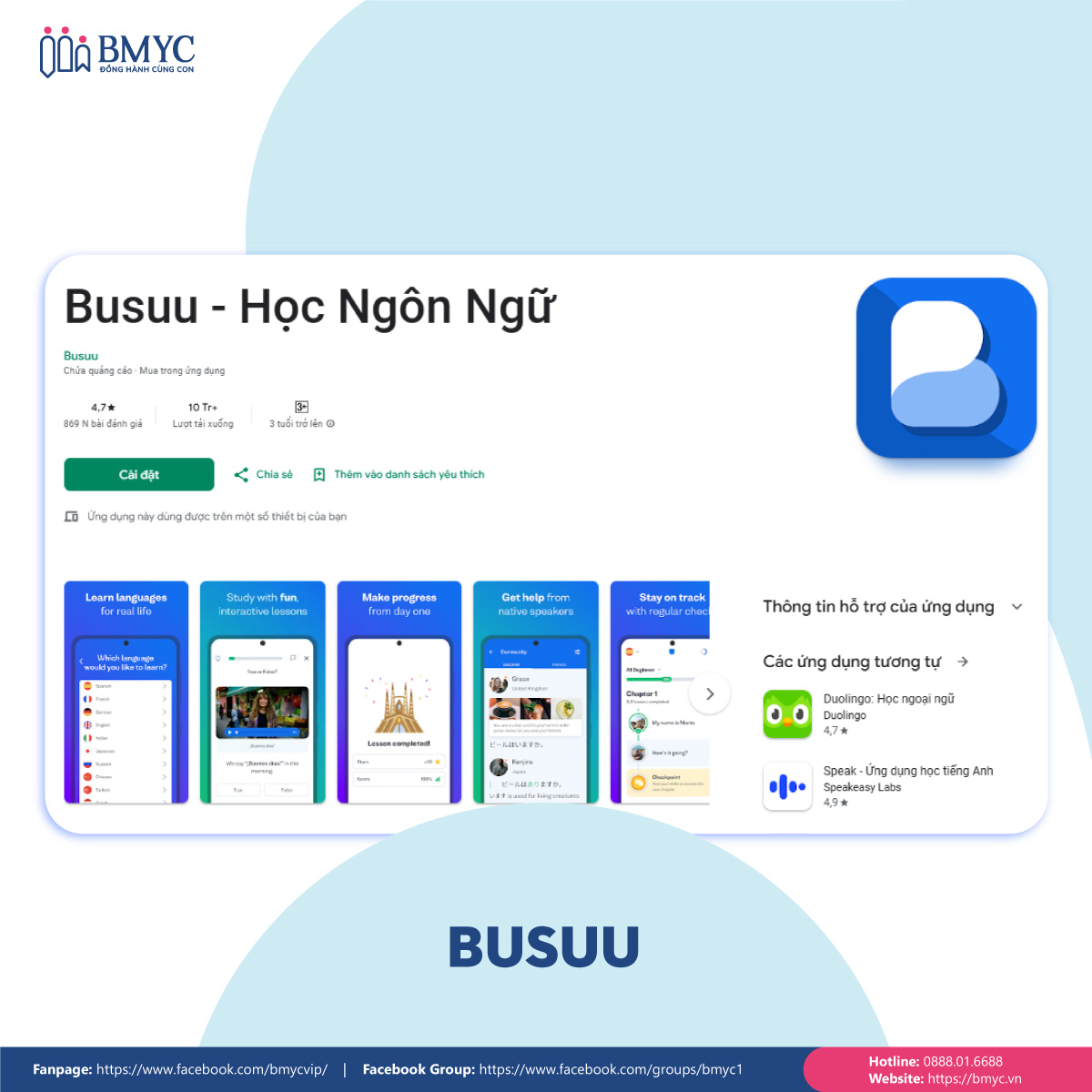 Busuu - App luyện học từ vựng tiếng Anh giúp nâng cao vốn từ nhanh chóng