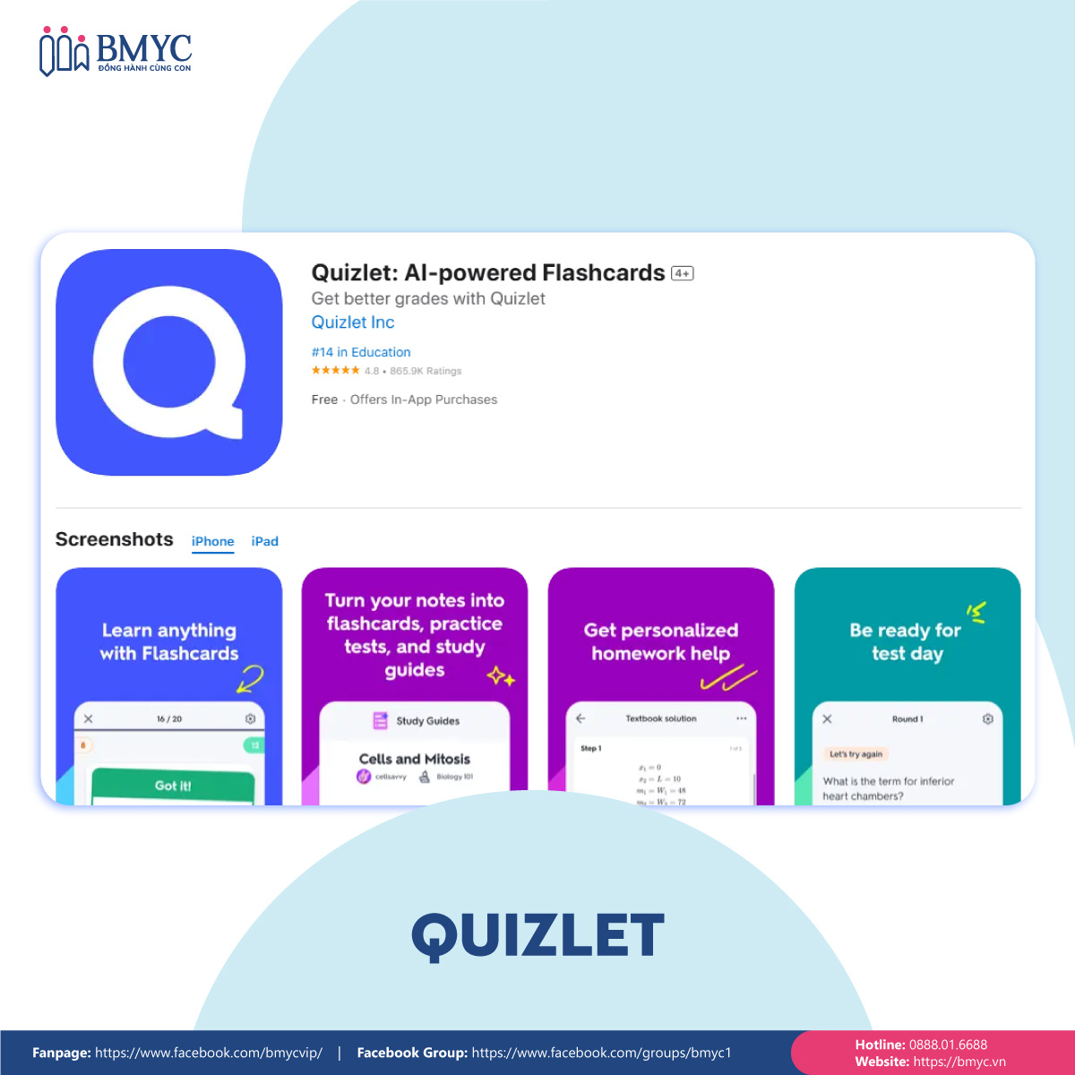 Ứng dụng Quizlet - App luyên từ vựng tiếng Anh dễ sử dụng