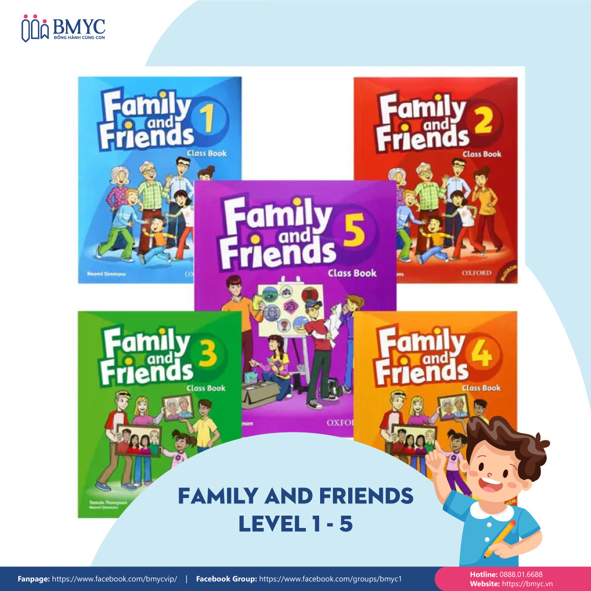 Family and Friends Level 1-5 - Giáo trình tiếng Anh cho trẻ em tiểu học