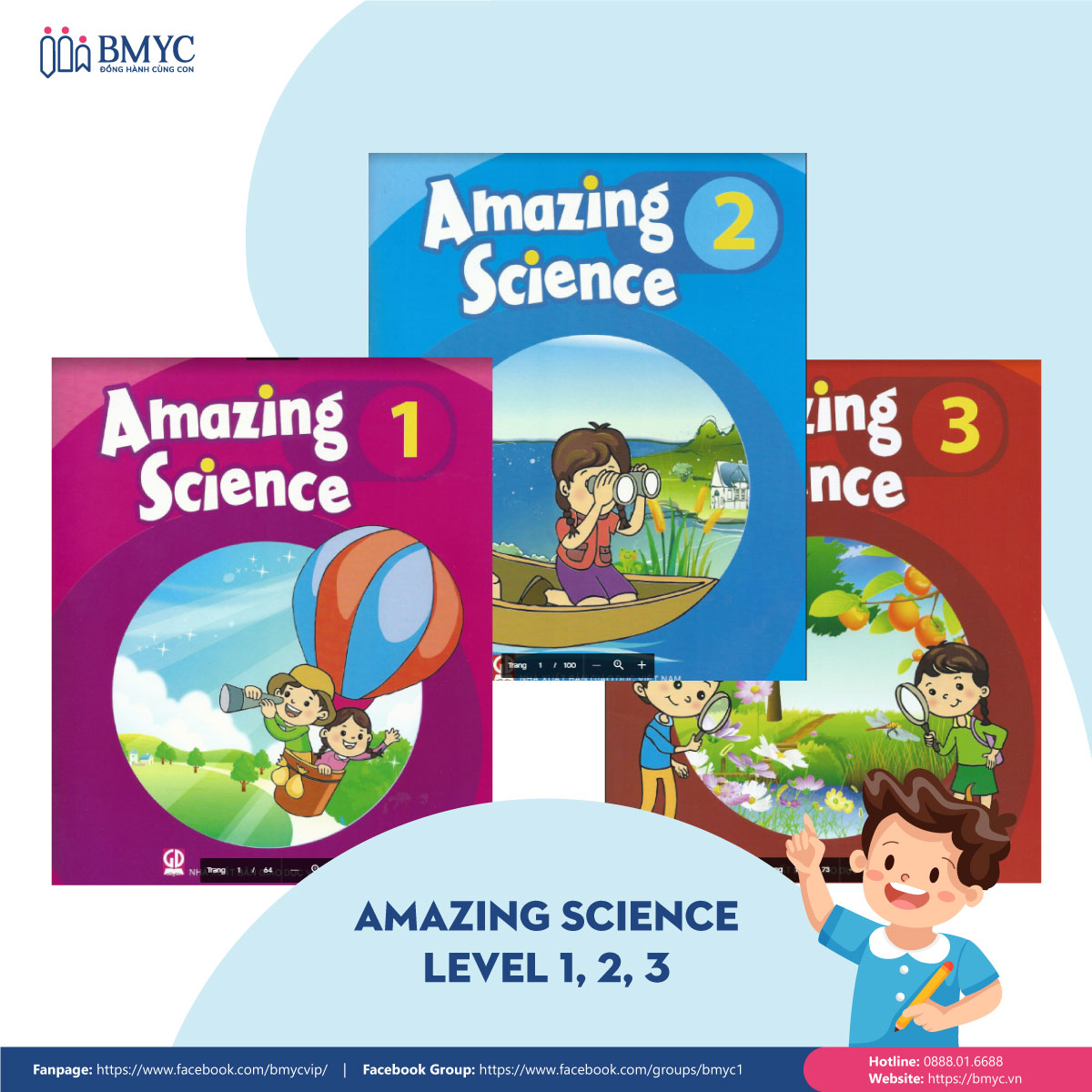 Giáo trình tiếng Anh cho trẻ em tiểu học - Amazing Science 1, 2, 3