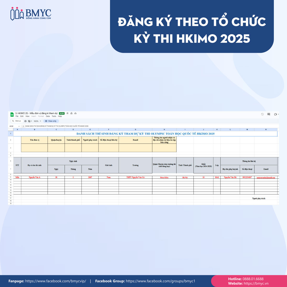 Đăng ký theo nhóm, tổ chức kỳ thi HKIMO 2025