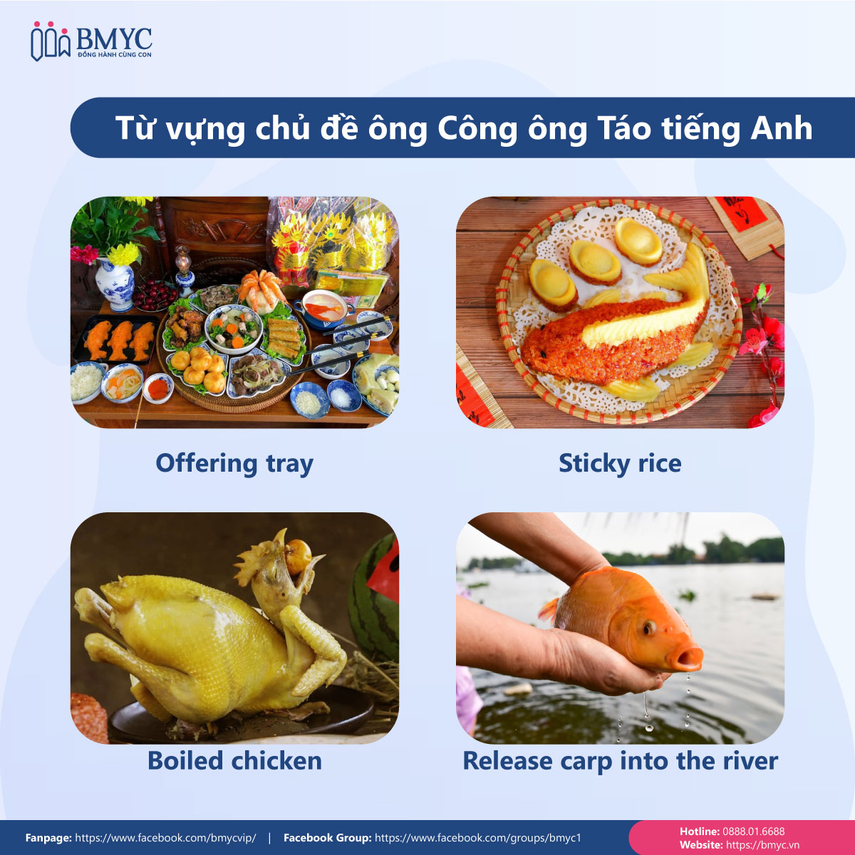 Tổng hợp từ vựng chủ đề ông Công ông Táo trong tiếng Anh