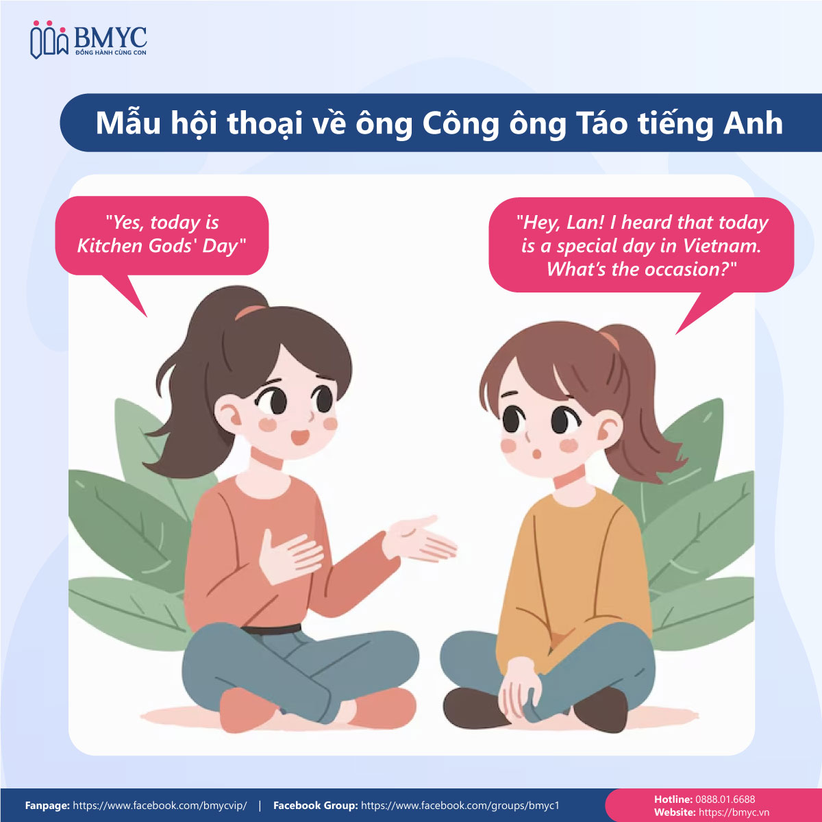 Mẫu hội thoại về ông Công ông Táo trong tiếng Anh