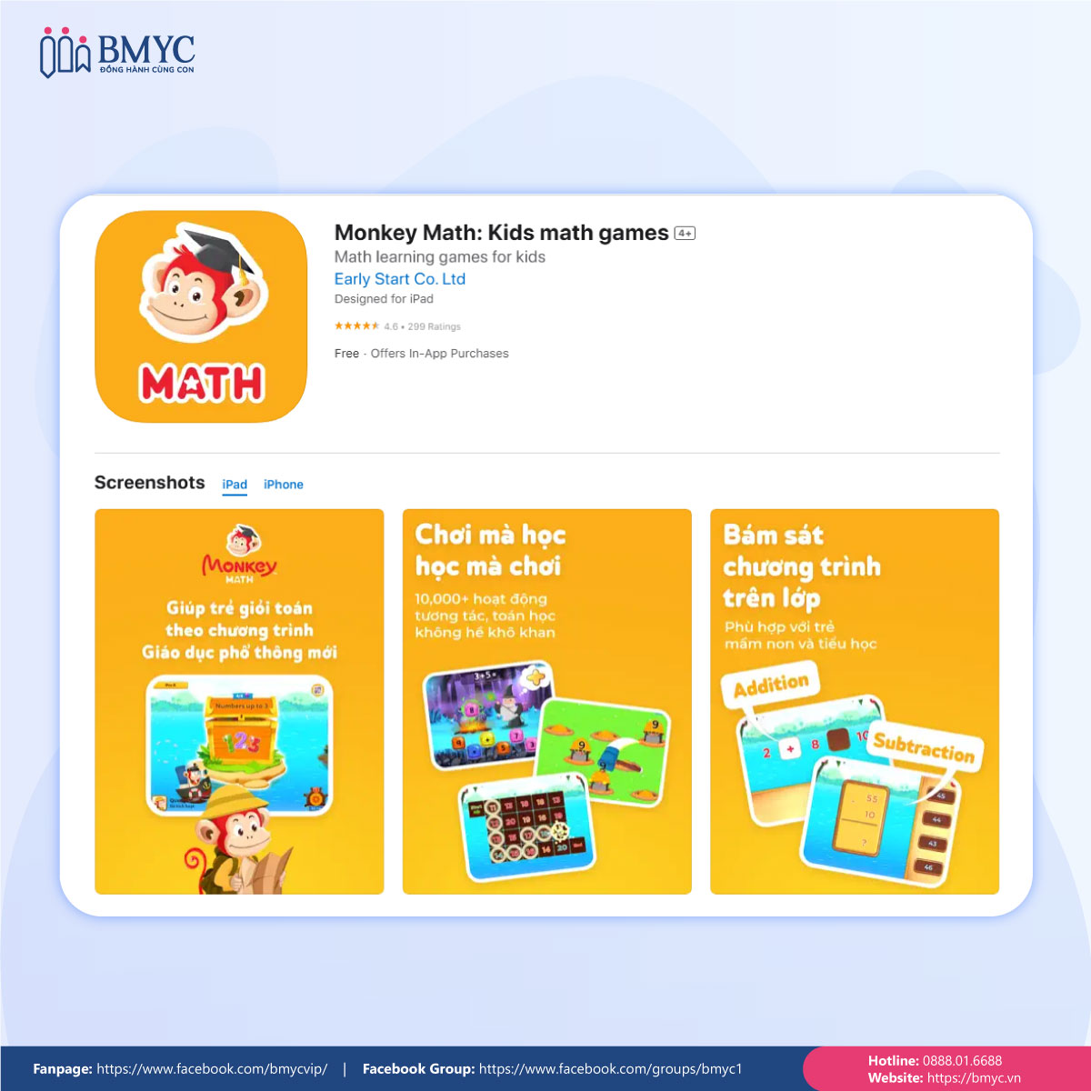 Monkey Math - Phần mềm học toán hiện đại cho trẻ mầm non & tiểu học