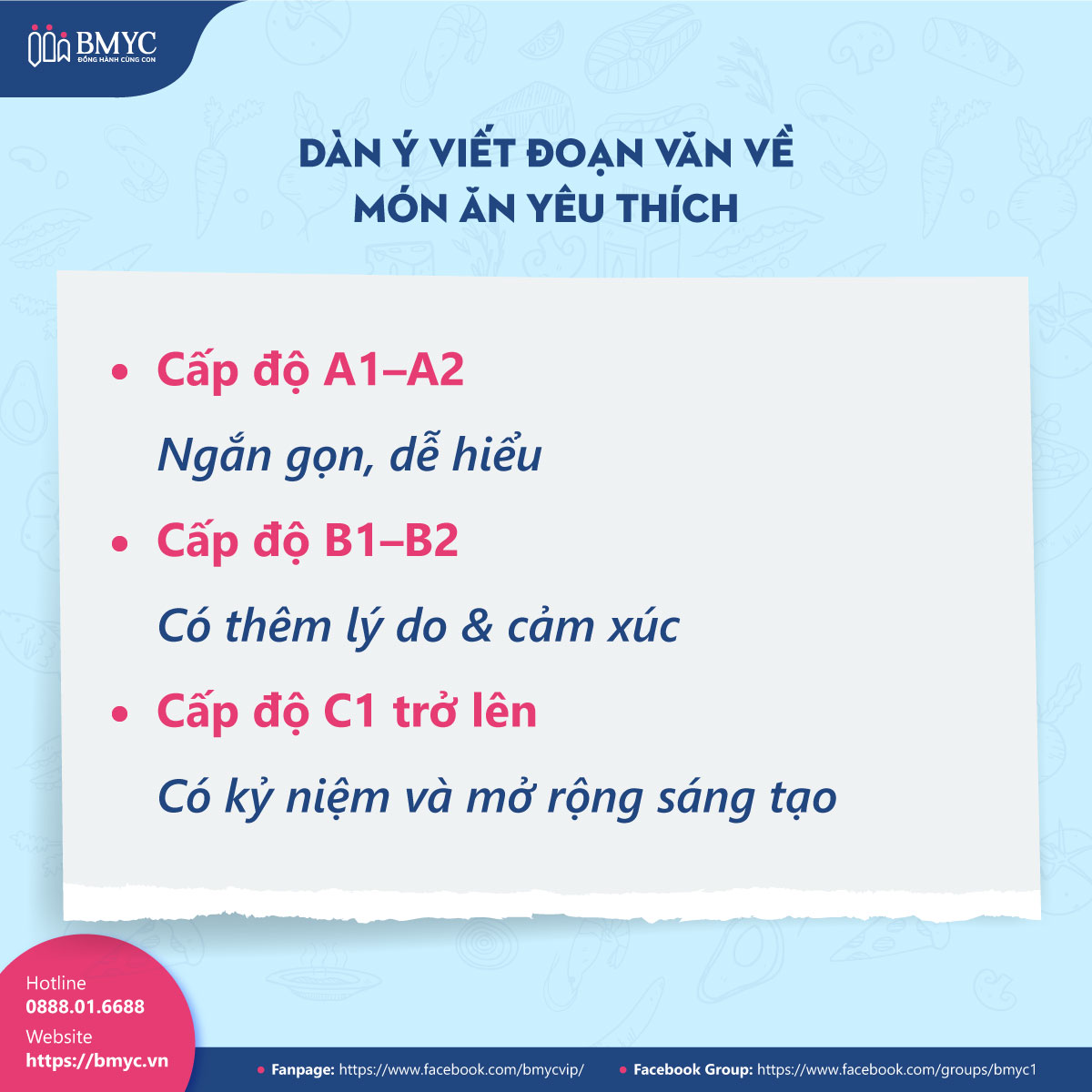 Cach-viet-doan-van-noi-ve-mon-an-yeu-thich....4 Dàn ý viết đoạn văn về món ăn yêu thích theo 3 cấp độ