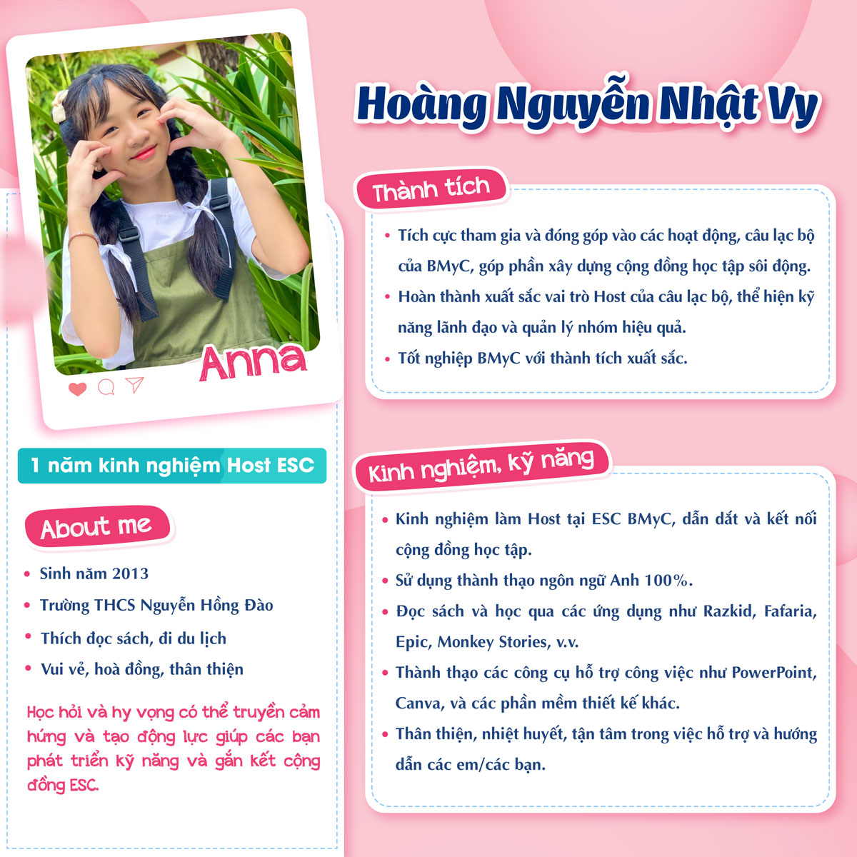 HOÀNG NGUYỄN NHẬT VY (Anna) HOÀNG NGUYỄN NHẬT VY (Anna)