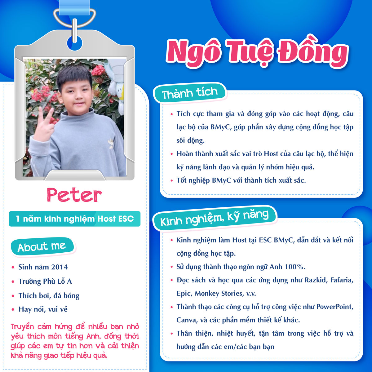 NGÔ TUỆ ĐỒNG (PETER) NGÔ TUỆ ĐỒNG (PETER)