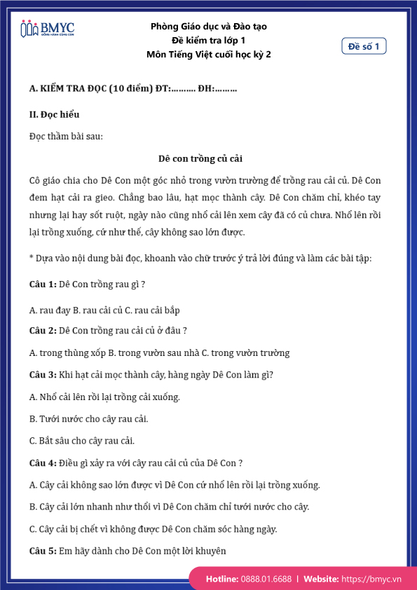 Tong-hop-10-de-kiem-tra-lop-1....11 Đề kiểm tra lớp 1 môn Tiếng Việt cuối học kỳ 2 đề 1 trang 1