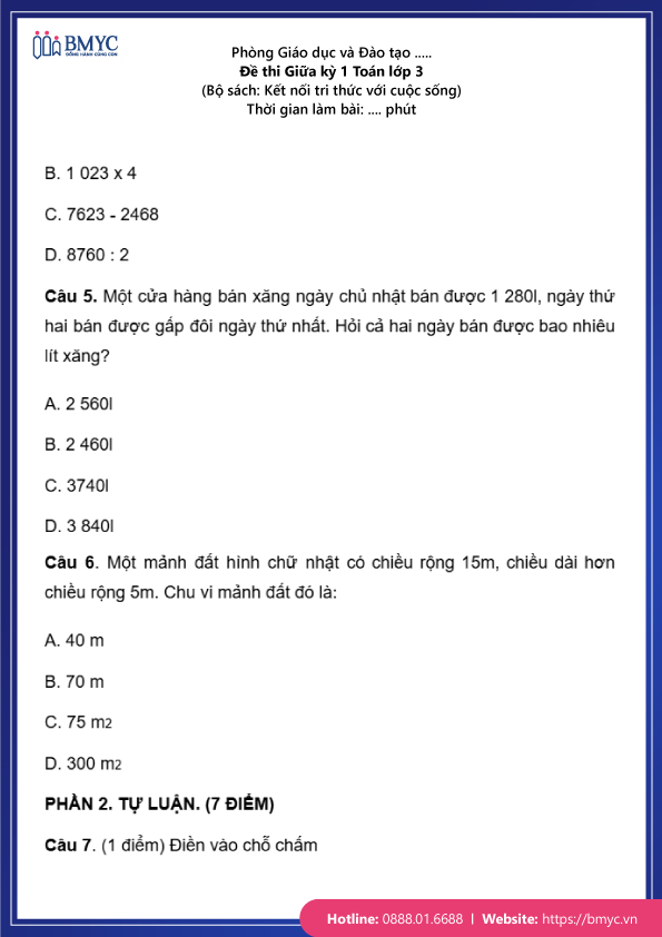 Tong-hop-20-de-thi-giua-ky-lop-3.10 Đề thi giữa kỳ 2 lớp 3 môn Toán trang 2