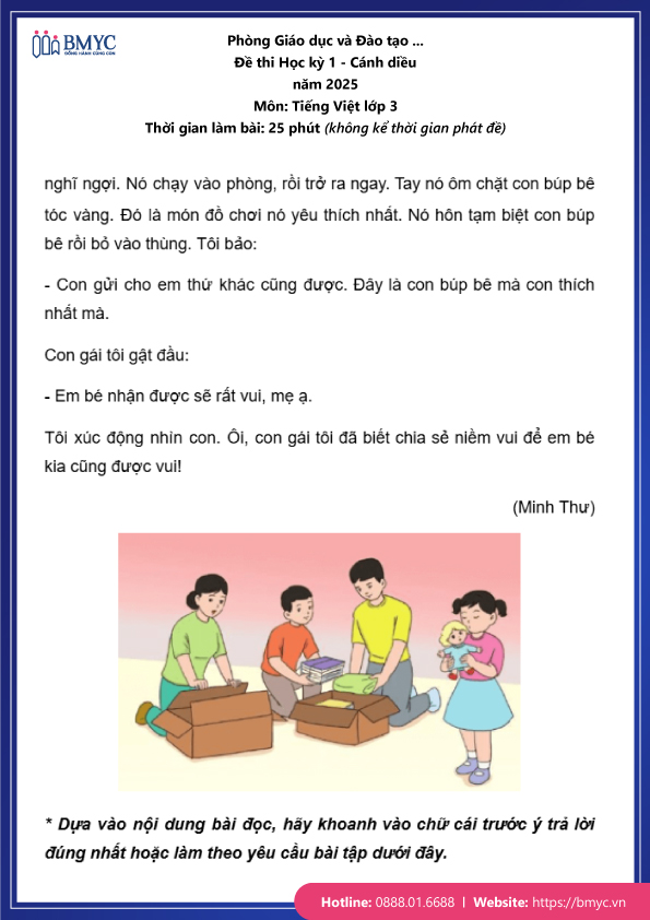 Đề thi tiếng Việt lớp 3 học kỳ 1 đề số 2 trang 2