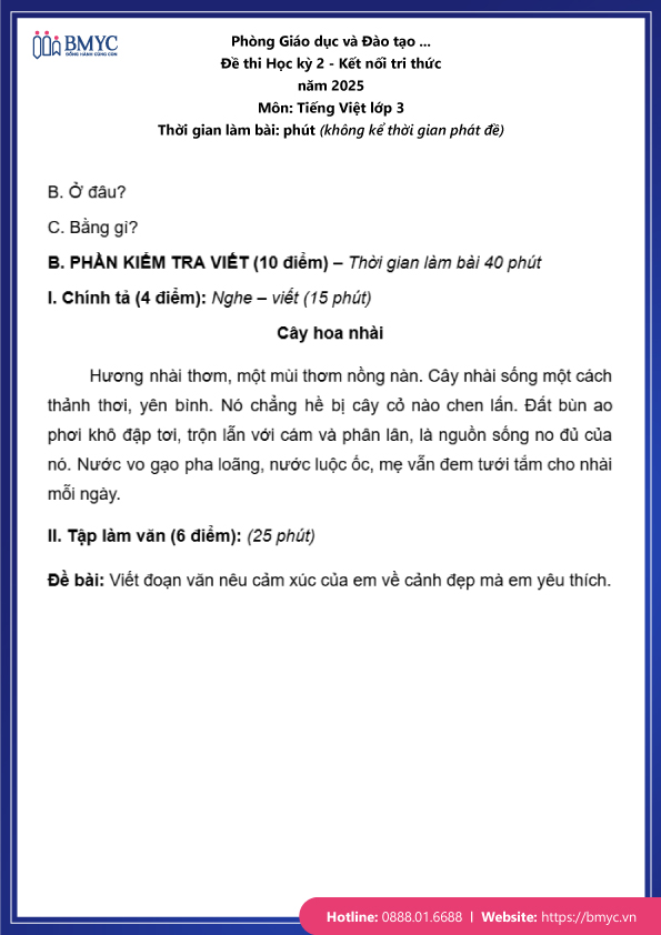 Đề thi tiếng Việt lớp 3 học kỳ 2 đề 1 trang 5