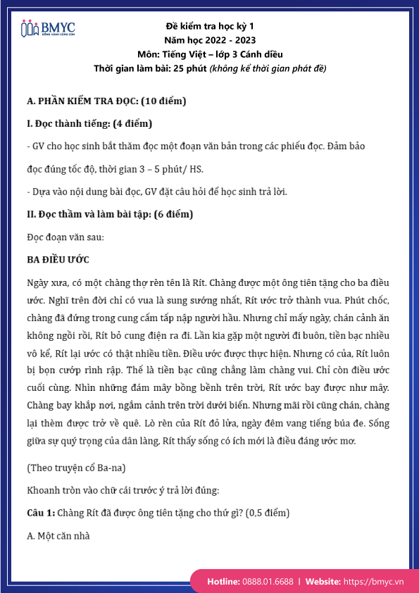 Tong-hop-50-de-thi-hoc-ky-1-lop-3-cac-mon....11 Đề thi học kỳ 1 lớp 3 môn Tiếng Việt đề 1 trang 1
