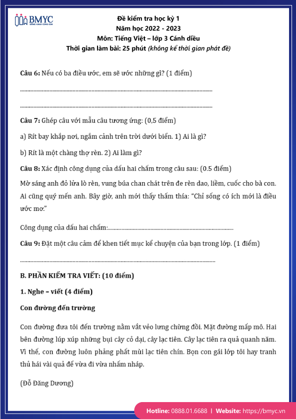 Tong-hop-50-de-thi-hoc-ky-1-lop-3-cac-mon....13 Đề thi học kỳ 1 lớp 3 môn Tiếng Việt đề 1 trang 3