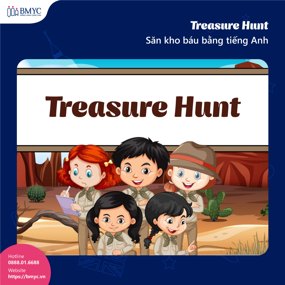 6-tro-choi-giup-be-hoc-tieng-Anh....3 Treasure Hunt - Săn kho báu bằng tiếng Anh