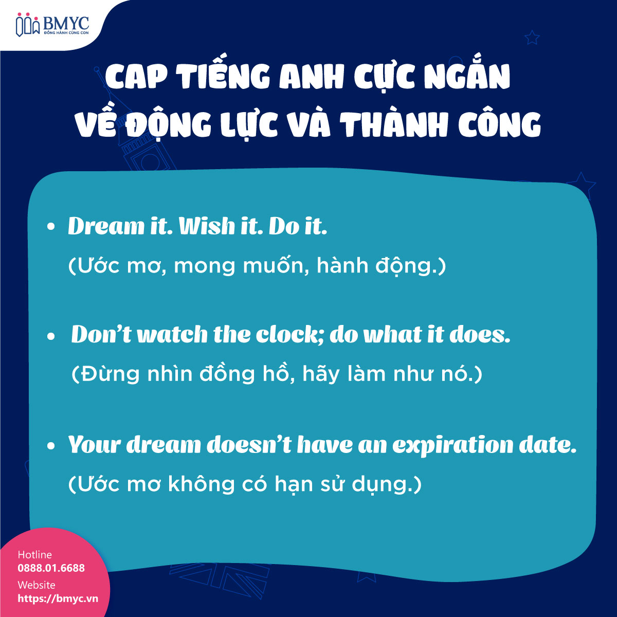 Cap-tieng-Anh-cuc-ngan....5 Cap tiếng Anh cực ngắn về động lực và thành công