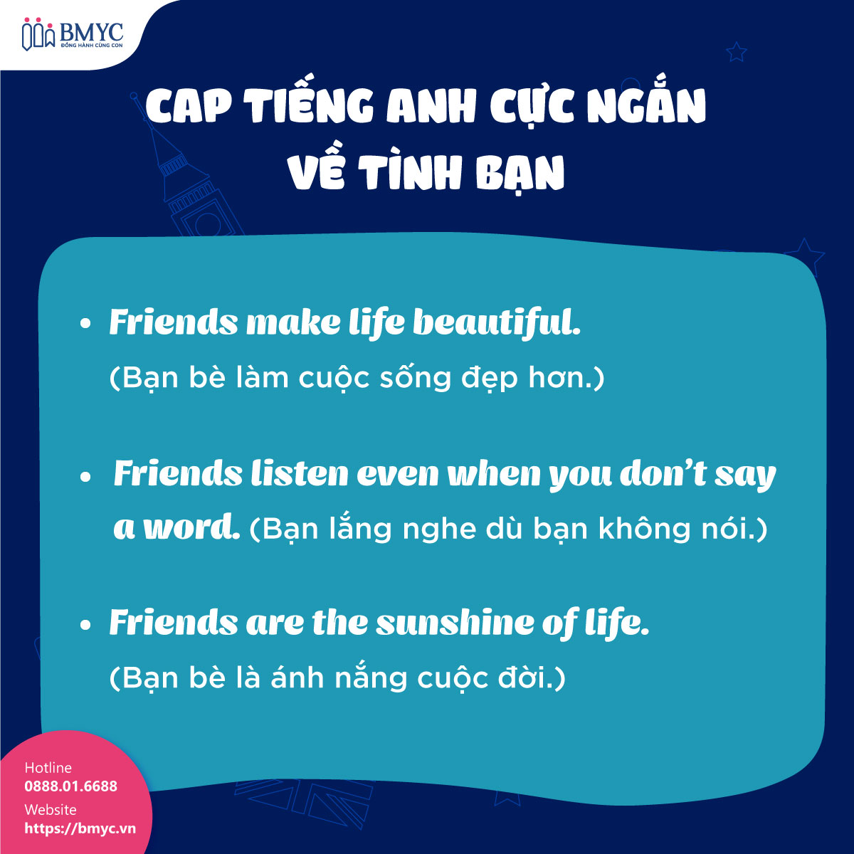 Cap-tieng-Anh-cuc-ngan....6 Cap tiếng Anh cực ngắn về tình bạn