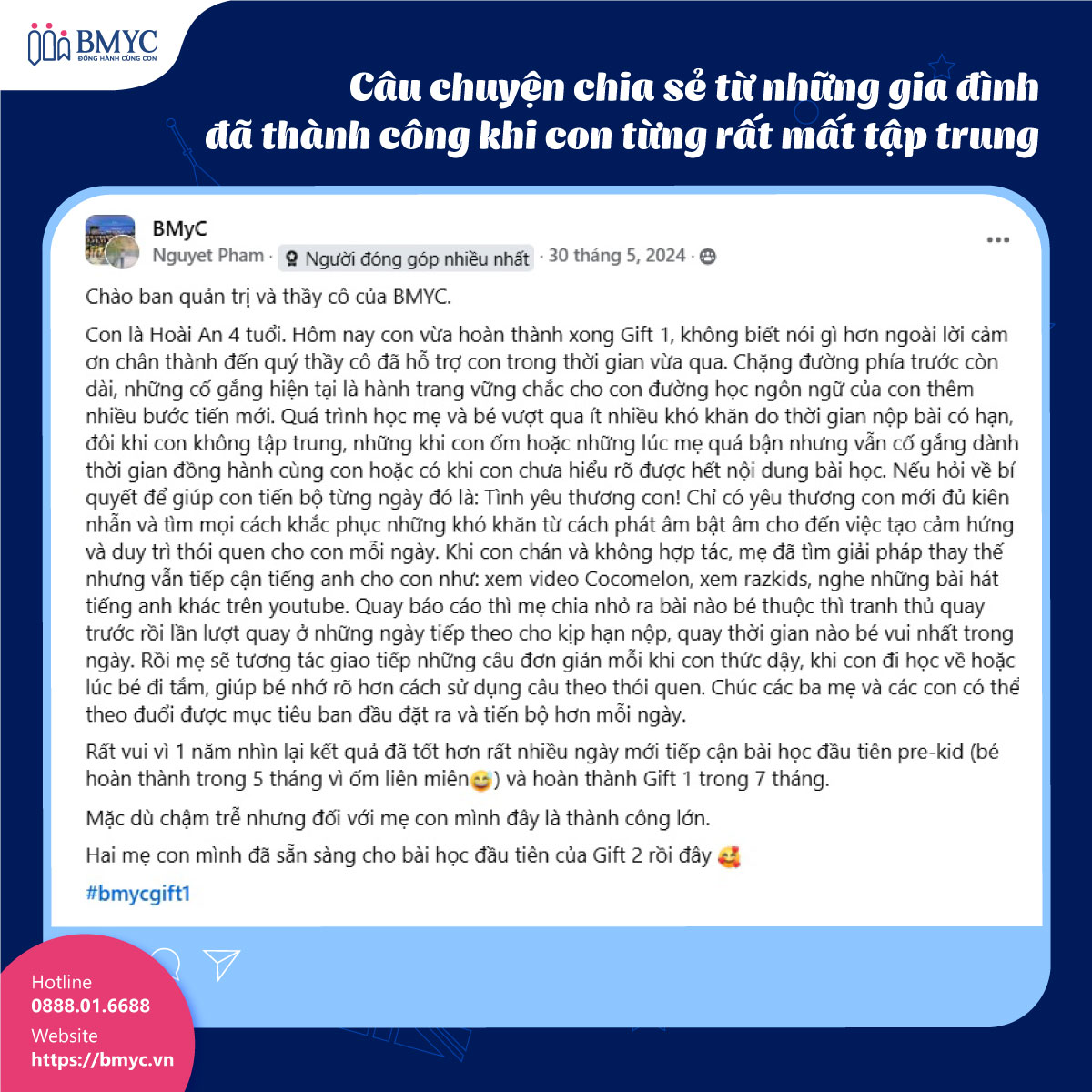 Con-khong-tap-trung....4 Những chia sẻ chân thành từ chị Nguyet Pham