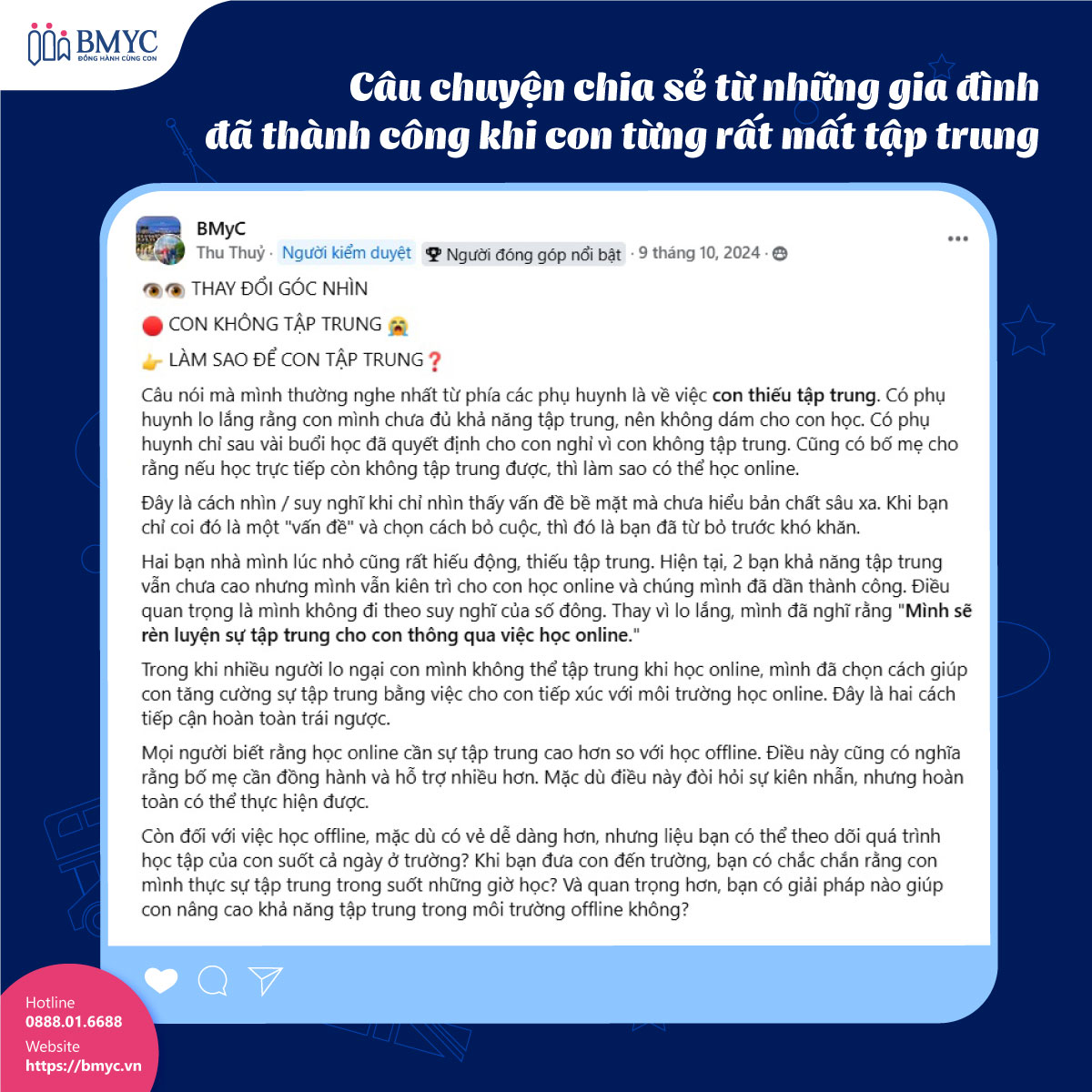 Con-khong-tap-trung....5 Chị Thu Thủy chia sẻ cách nhìn theo khía cạnh giành cho con