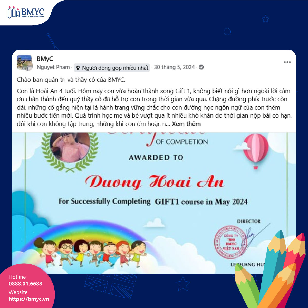 Con-luoi-hoc-mat-tap-trung....5 Chị Nguyet Pham – Mẹ của bé Hoài An (4 tuổi) kể lại hành trình đồng hành cùng con