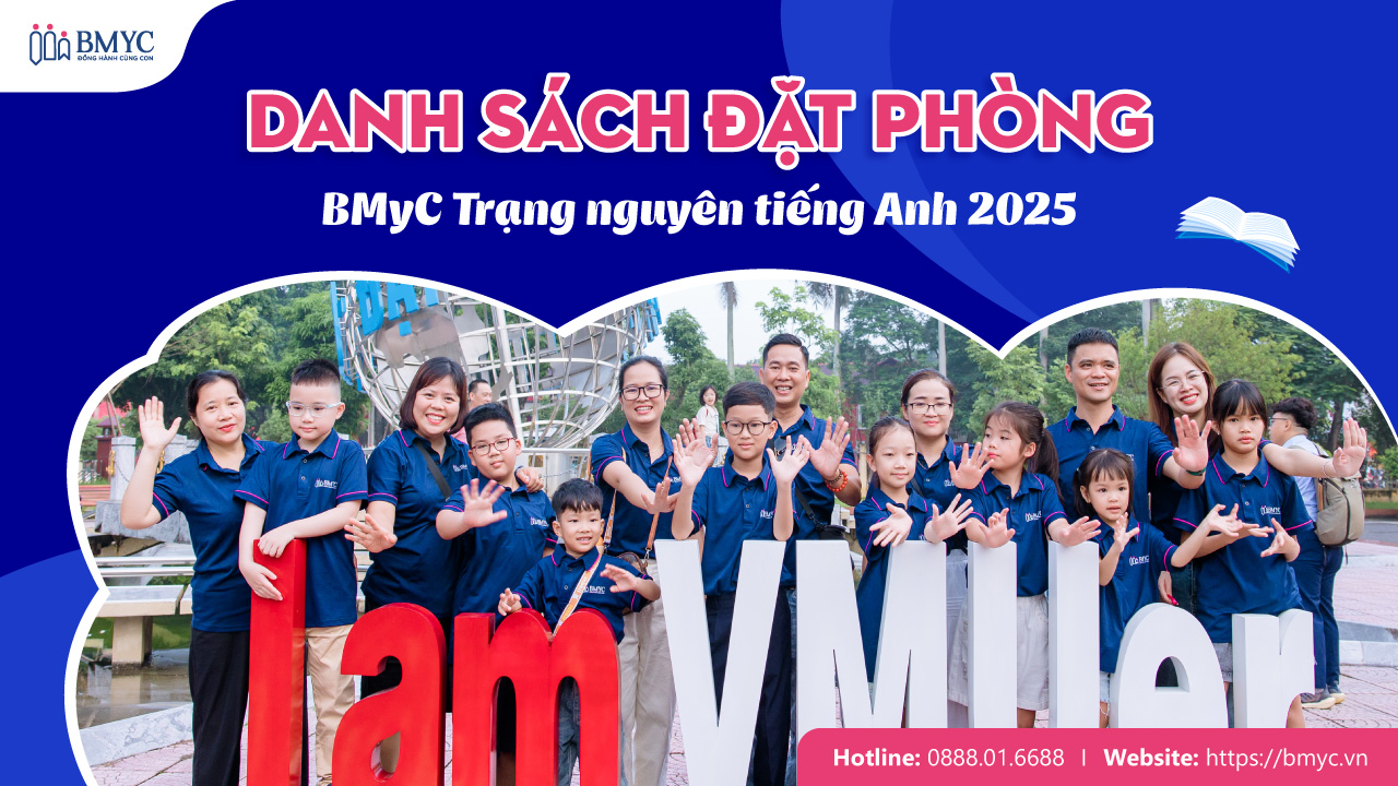 Danh sách đặt phòng Trạng nguyên tiếng Anh 2025