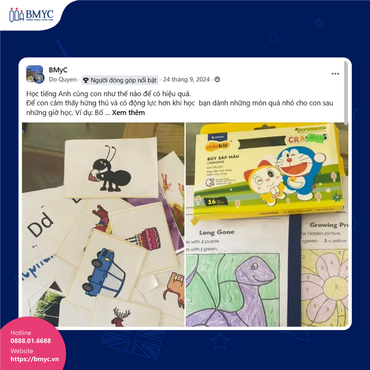 Nhan-ngay-bo-flashcard-tu-bmyc....5 Chị Đỗ Quyên (phụ huynh tại BMyC) đã chia sẻ: