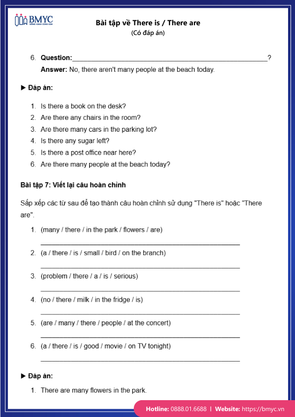 Bai-tap-there-is-there-are....6 Bài tập về There is / There are (Có đáp án) trang 4