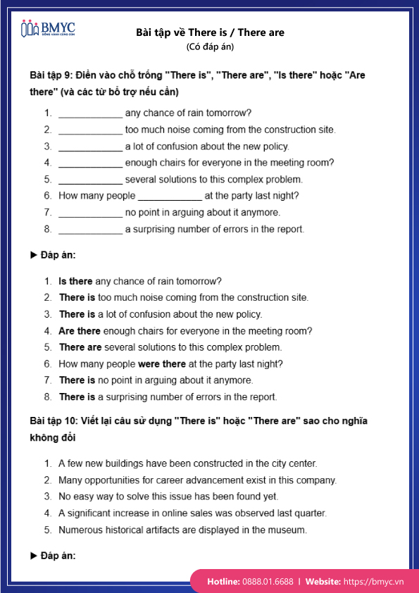 Bai-tap-there-is-there-are....8 Bài tập về There is / There are (Có đáp án) trang 6