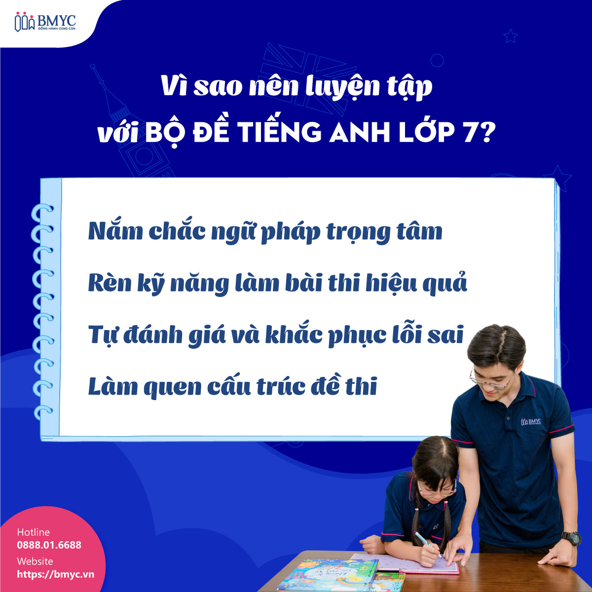 Vì sao nên luyện tập với bộ đề tiếng Anh lớp 7?