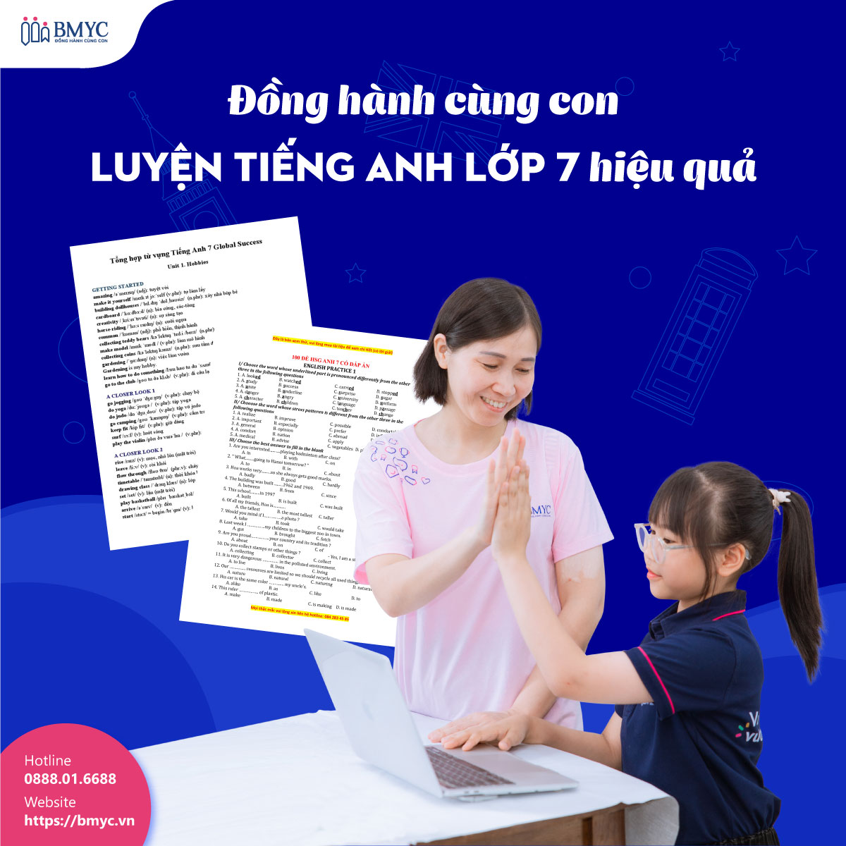 Đồng hành cùng con luyện tiếng anh hiệu quả