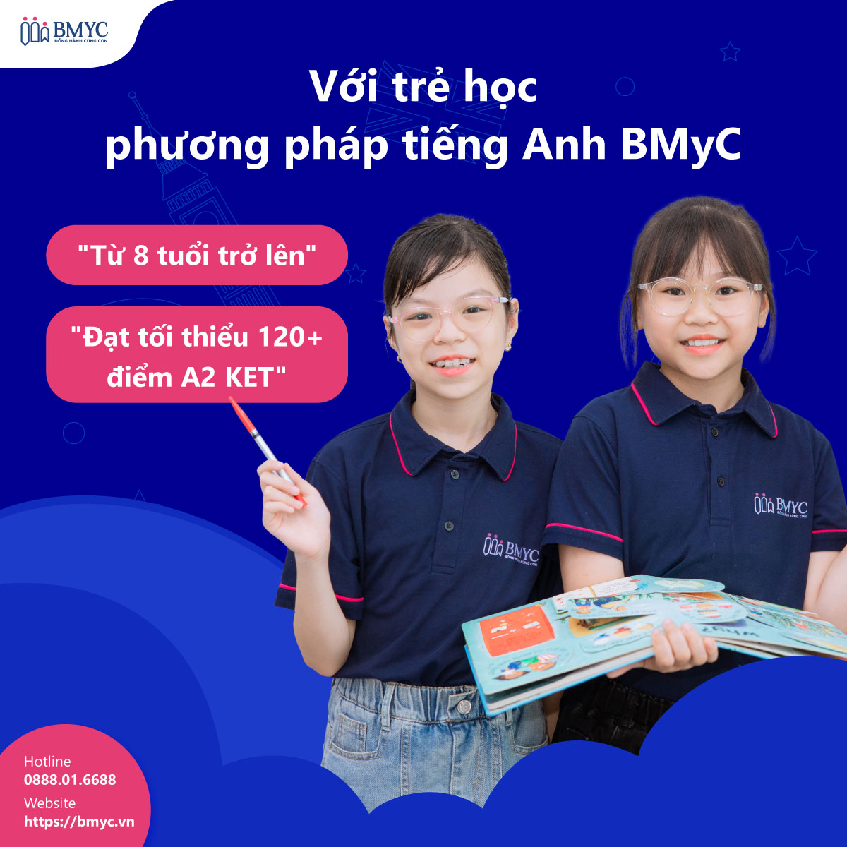 trẻ học phương pháp tiếng Anh BMyC