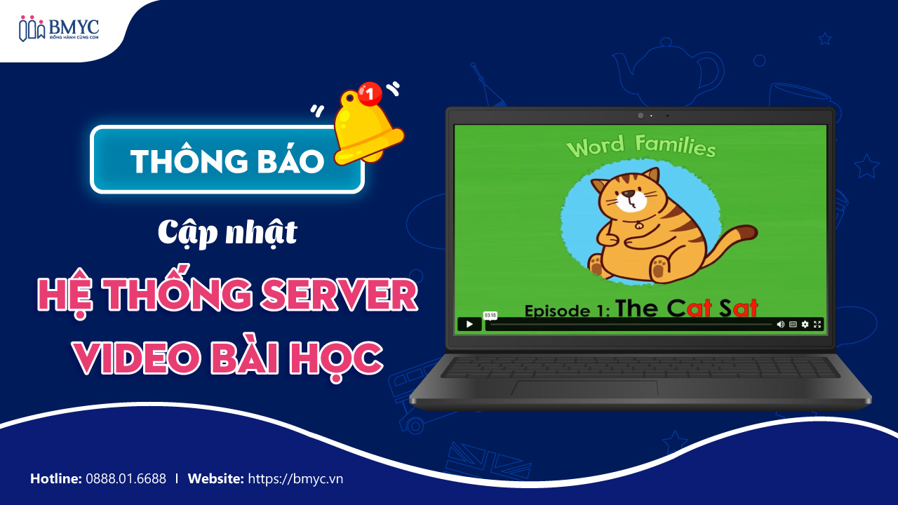 Thong bao cap nhat he thong server video bai hoc