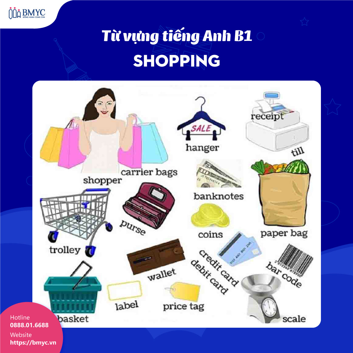 Tu-vung-tieng-Anh-B1....12 Từ vựng tiếng Anh B1: Chủ đề mua sắm