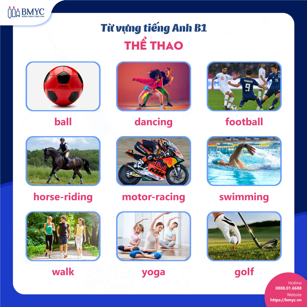 Từ vựng tiếng Anh B1: Chủ đề thể thao