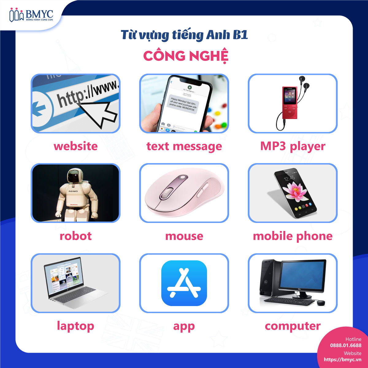 Từ vựng tiếng Anh B1: Chủ đề công nghệ