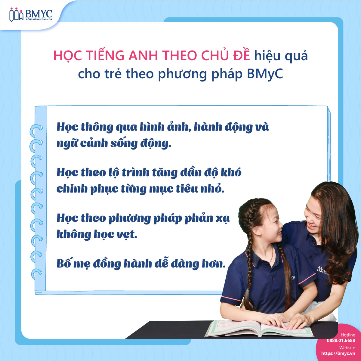 học tiếng Anh theo chủ đề hiệu quả cho trẻ theo phương pháp BMyC