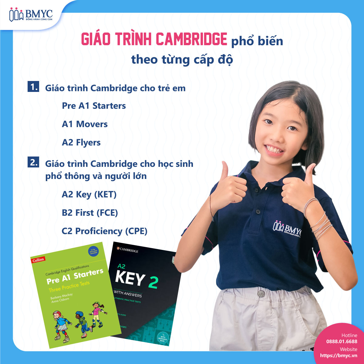 Giáo trình Cambridge phổ biến theo từng cấp độ