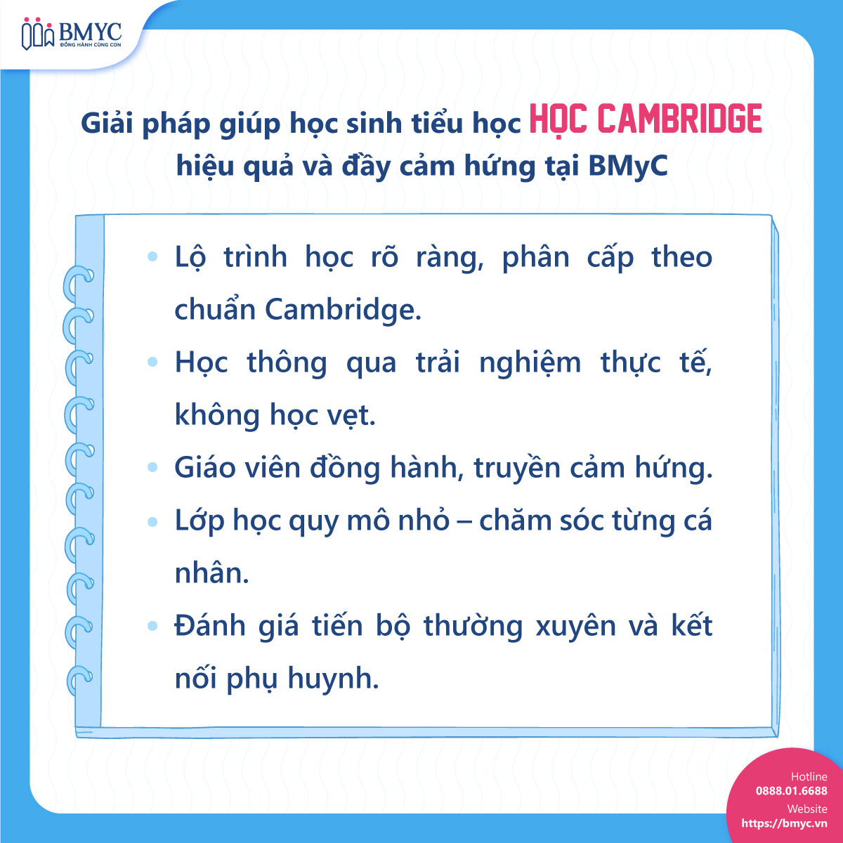 Giải pháp giúp học sinh tiểu học học Cambridge hiệu quả và đầy cảm hứng tại BMyC