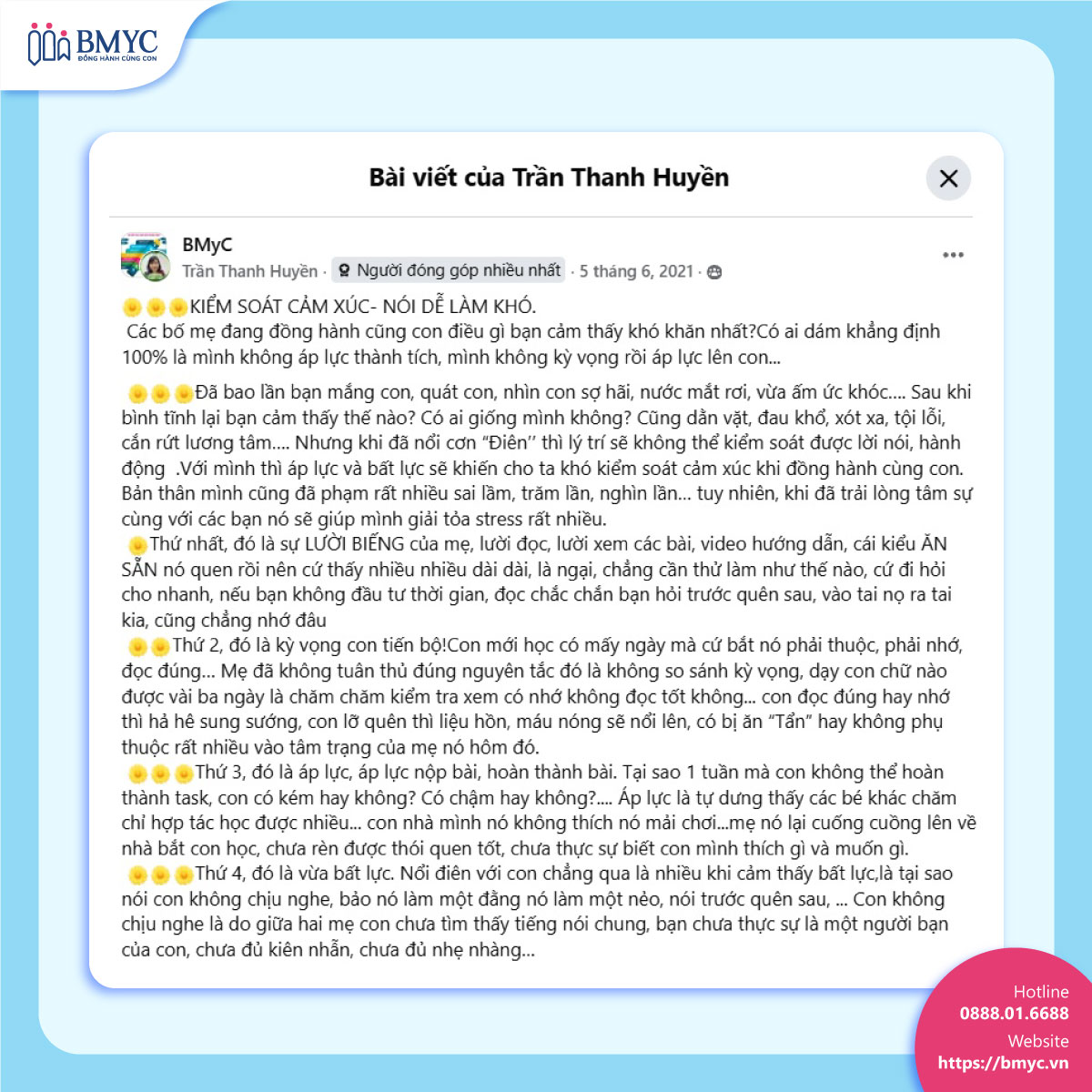 Huong-dan-bo-me-cach-day-be-4-tuoi-kiem-soat-cam-xuc.3 Chia sẻ của phụ huynh: Trần Thanh Huyền