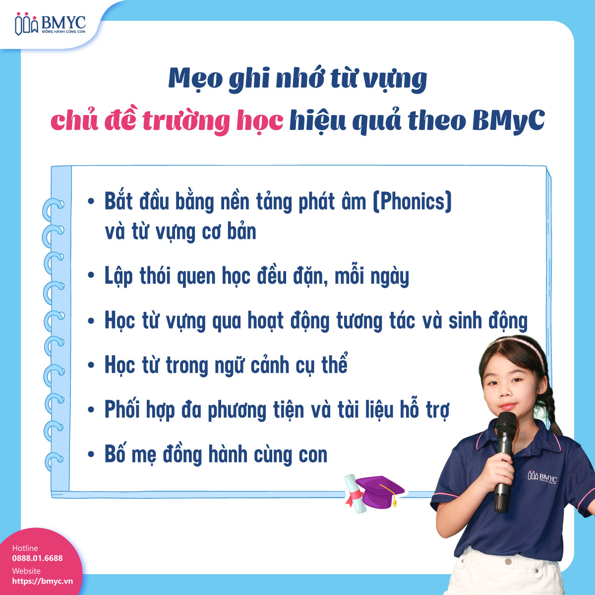 Mẹo ghi nhớ từ vựng chủ đề trường học hiệu quả theo BMyC