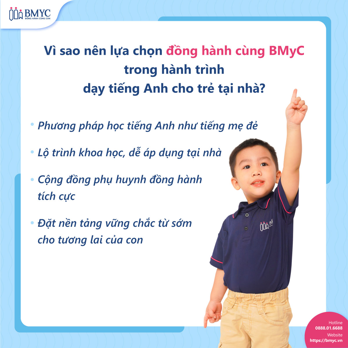 Vì sao nên lựa chọn đồng hành cùng BMyC trong hành trình dạy tiếng Anh cho trẻ tại nhà?