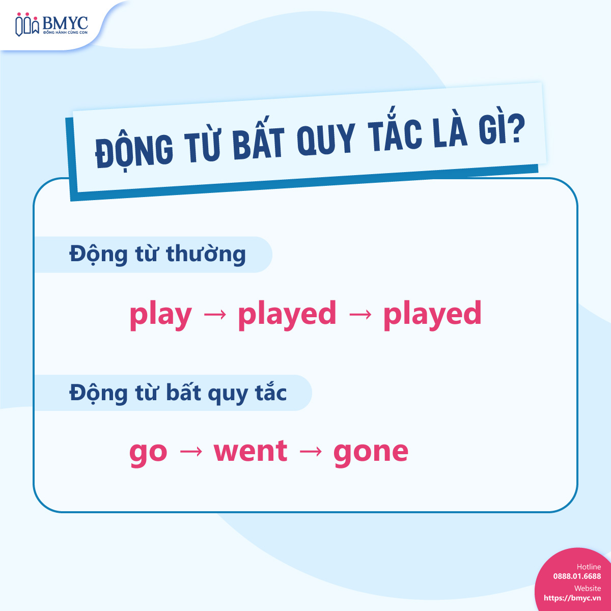 Động từ bất quy tắc là gì?