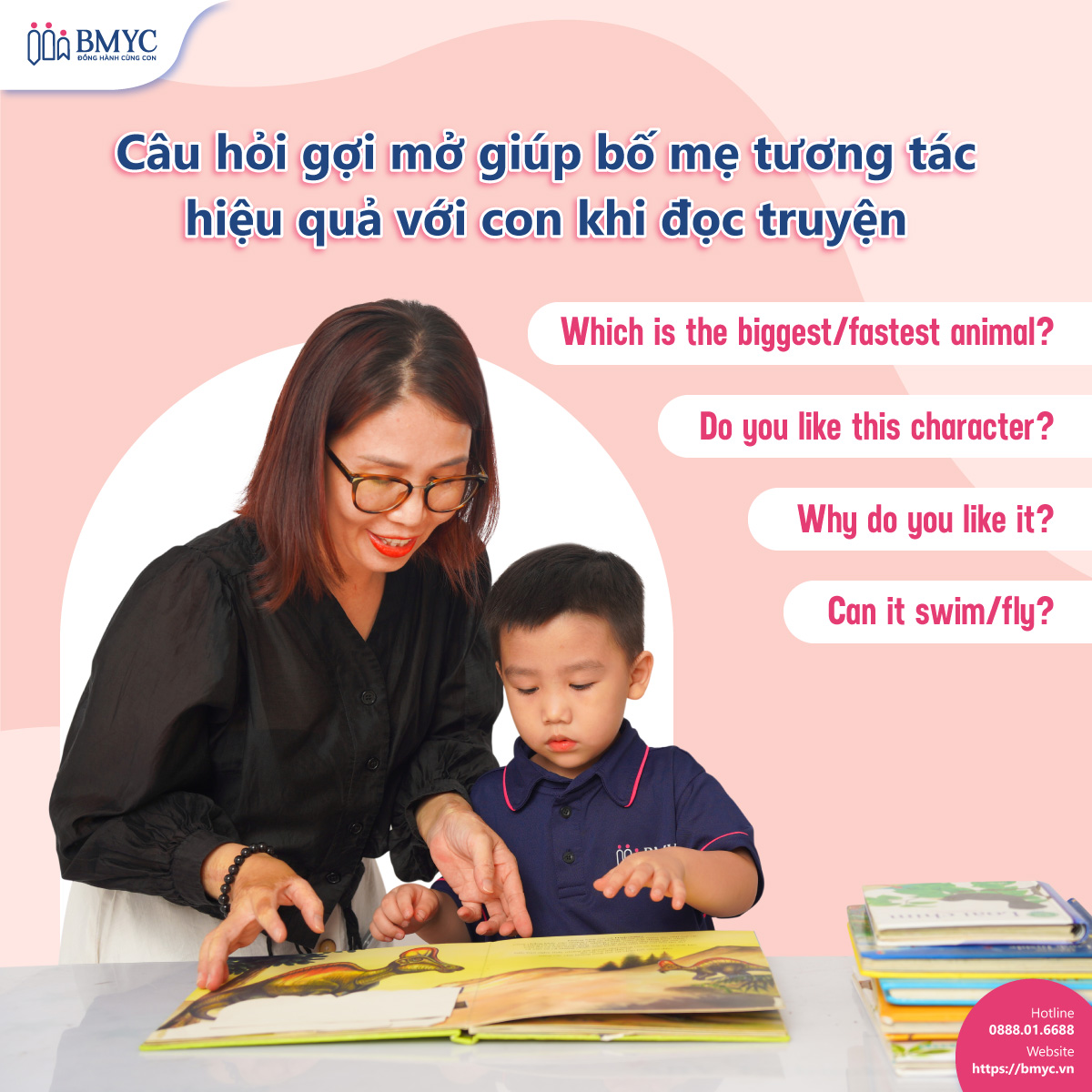 Câu hỏi gợi mở giúp bố mẹ tương tác hiệu quả với con khi đọc truyện