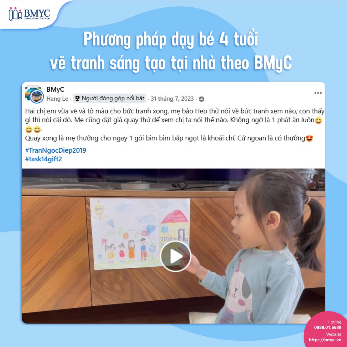 Kham-pha-phuong-phap-day-be-4-tuoi-ve-tranh-sang-tao-tai-nha.4 Chị Hằng Lê chia sẻ