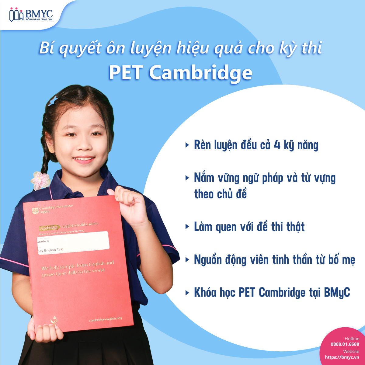 Bí quyết ôn luyện hiệu quả cho kỳ thi PET Cambridge