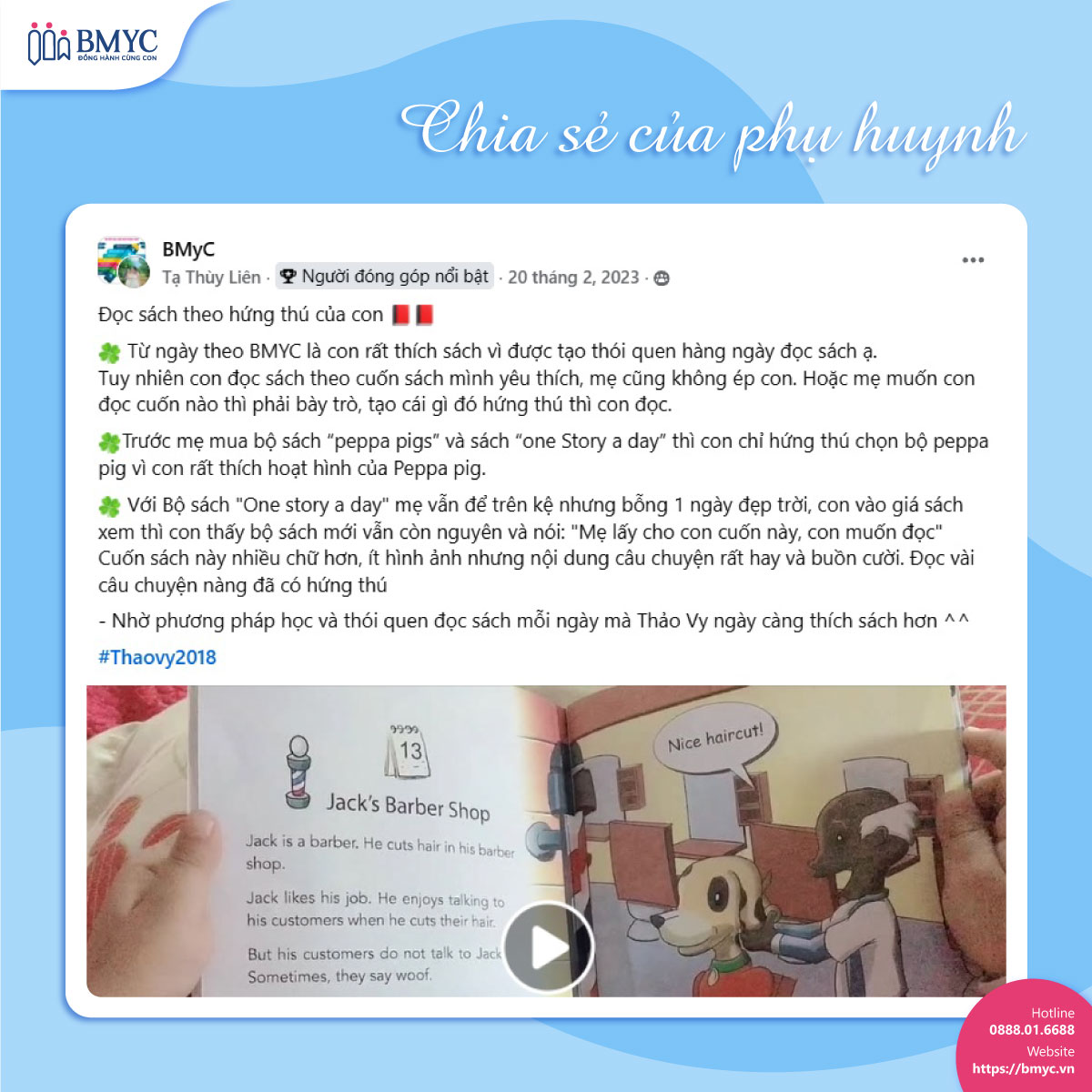 Xay-dung-thoi-quen-doc-sach....4 Chị Tạ Thùy Liên, mẹ bé Thảo Vy (2018) chia sẻ.