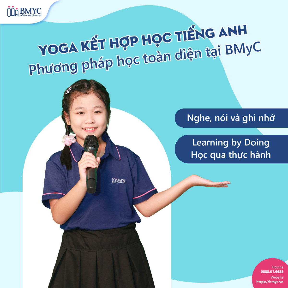 Yoga-cho-tre-mau-giao....2 Yoga kết hợp học tiếng Anh – Phương pháp học toàn diện tại BMyC