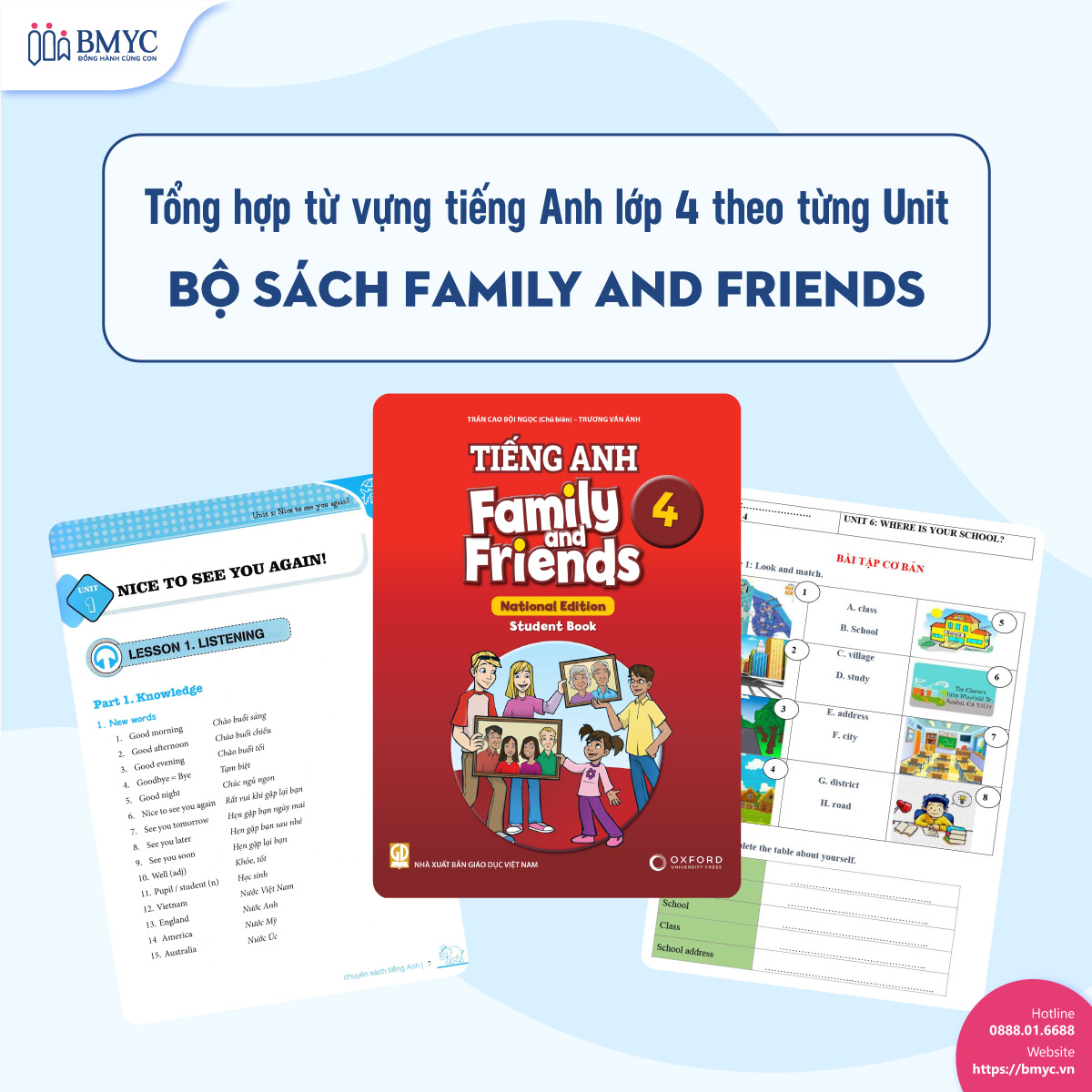 Tổng hợp từ vựng tiếng Anh lớp 4 theo từng Unit - Bộ sách Family and Friends